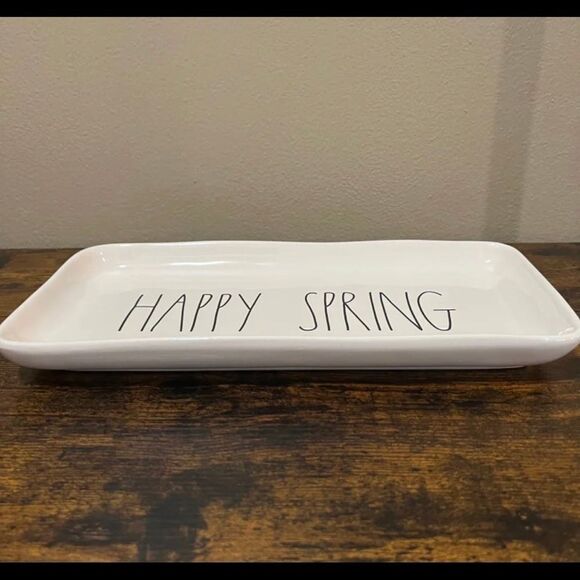 Rae Dunn Happy Spring Serving Tray - Picture 2 of 3